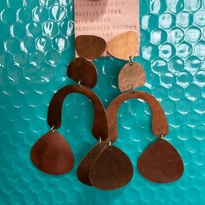 Gold Anthropologie earrings